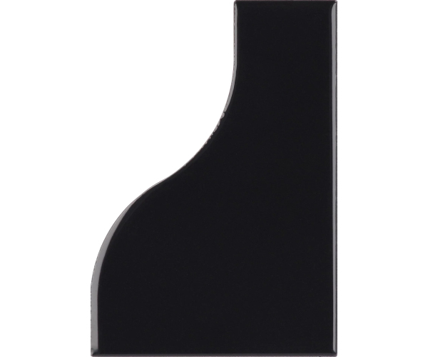 Retro dekor Equipe Curve Black 8,3x12 - černá