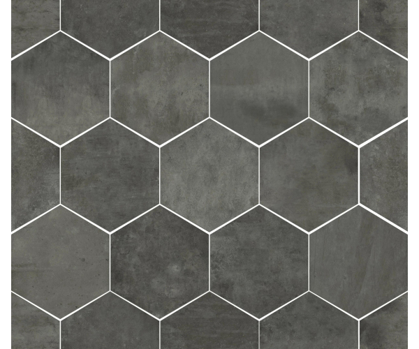 Dlažba jako beton Colorker Amazonia ZYX Black Hex 32x36,8  - antracitová