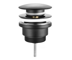 Sapho Umyvadlová Výpust 5/4“, Click-clack, Velká Zátka, 10-55mm, černá Mat