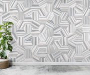 Vzorovaná dlažba Codicer Flow Grey Hex 22x25 - bílá