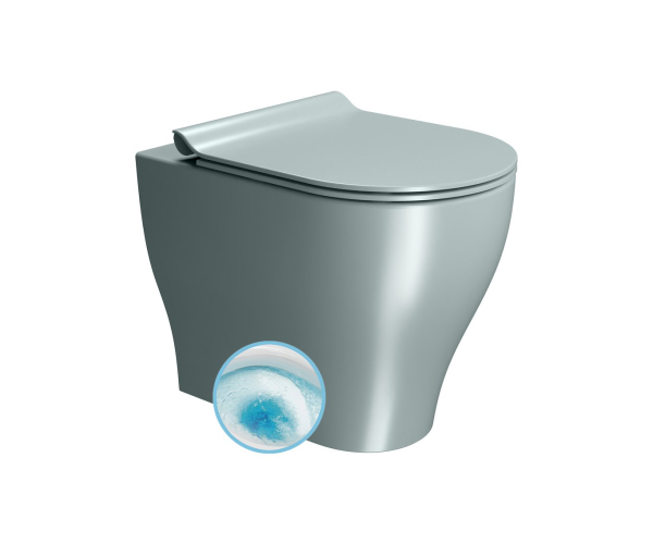 Gsi Tono Wc Mísa Stojící, Geniusflush, 36x53cm, Spodní/zadní Odpad, Ghiaccio Dual-mat