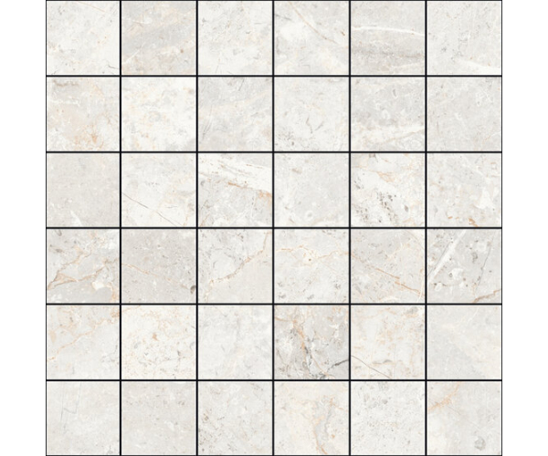 Dlažba jako mramor APE Augustus Mosaico Pearl Natural 30X30 (5X5) - bílá