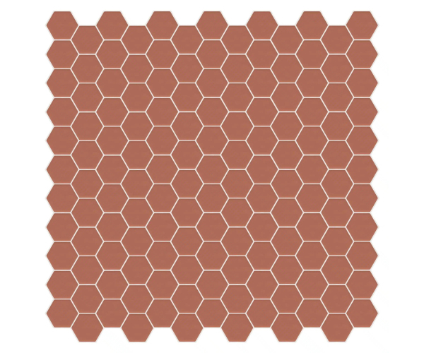 Mozaika Appiani Eden Corallo 30x30 Hexagon Matt. - cihlová