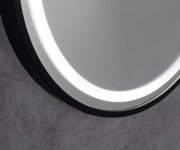 Sapho Kaira Oválné Zrcadlo S Led Osvětlením 45x90cm, černá Mat