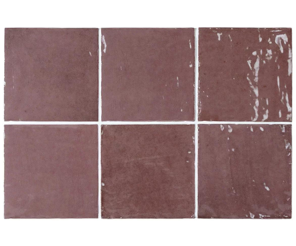 Obklad Equipe La Riviera Juneberry 13,2x13,2 - vínová
