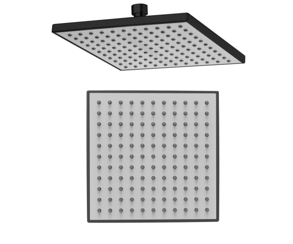 Aqualine Hlavová Sprcha, 200x200mm, Abs/černá Mat