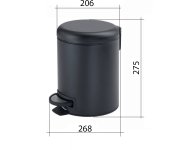 Gedy Potty Odpadkový Koš 5l, Soft Close, Zlato Mat