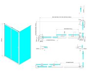 Aqualine Ugga Boční Stěna, 800mm, čiré Sklo