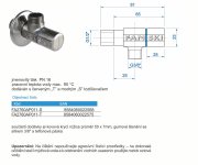 Rohový Ventil M1/2 X M3/8 Sítko, S Keramickou Kartuší, Neleštěný Chrom - červený - Fanski FA2760-AP011-T