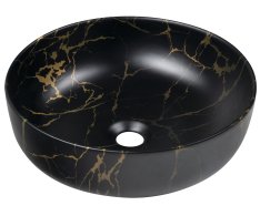 Sapho Rondea Keramické Umyvadlo Na Desku ø 41cm, Portoro Mramor
