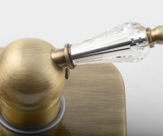 Sapho Kirké Crystal Podomítková Sprchová Baterie, 2 Výstupy, Páčka Krystal, Bronz