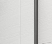 Polysan Esca Gun Metal Jednodílná Sprchová Zástěna K Instalaci Ke Stěně, Kouřové Matné Sklo, 800 Mm