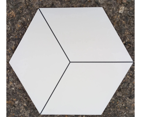 Dlažba Deceram PAM Fabila Decor1 Blanco 25,8x29 Hex - bílá (skladem)