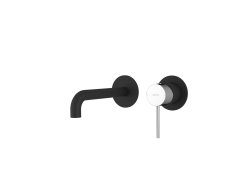 Sapho Ultramix Podomítková Dvouprvková Umyvadlová Baterie, Hubice 20cm, černá Mat/chrom