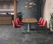 Dlažba jako kámen La Fenice Genesis Antrax 60x60 Rett. - antracitová