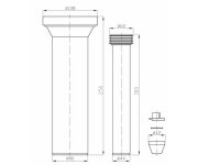 Bruckner Wc Dopojení - Set Pro Závěsné Wc, 250mm
