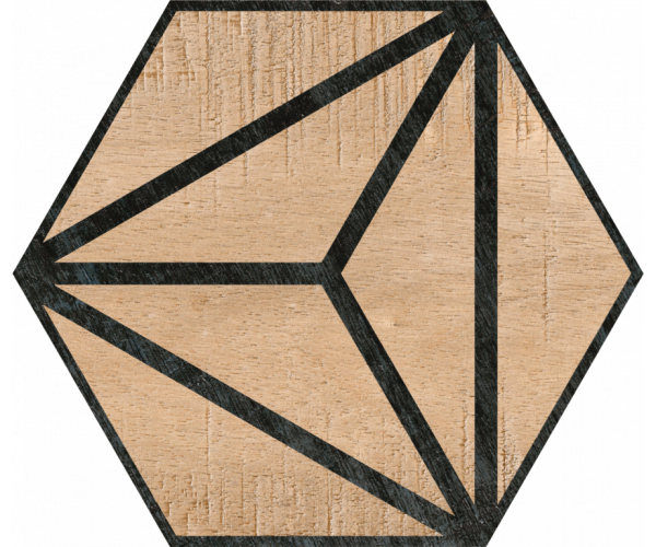 Dlažba jako dřevo Codicer Hex 25 Tribeca Brown