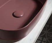 Isvea Infinity Oval Keramické Umyvadlo Na Desku, 55x36cm, Maroon Red