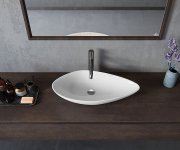 Cerastyle Ovali Keramické Umyvadlo 74x38,5cm, Bílá