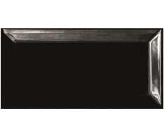 El Barco Biselado Negro Brillo 7,5x15