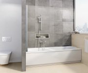 Vanová zástěna PVS1 - PVS1 80, lesk+transparent 79840C00Z1