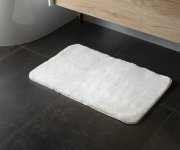 Gedy Fuzzy Koupelnová Předložka, 50x80cm, 100% Polyester, Protiskluz, Bílá