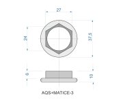 Náhradní Přítlačná Matice Pro Baterie Alt10100, Alt10201, Alt10202, Alt10300, Alt10800 AQS+MATICE-3