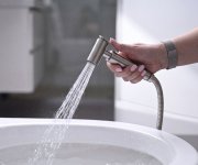 Sapho Minimal Podomítková Bidetová Baterie Se Stop Sprškou, Nerez Mat