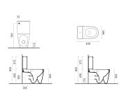 Gsi Kube X Wc Kombi, Swirlflush, Spodní/zadní Odpad, Bílá Dual-mat