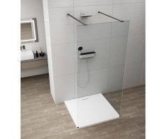 Polysan Esca Black Matt Jednodílná Sprchová Zástěna Do Prostoru, čiré Sklo, 1200 Mm
