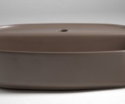 Isvea Infinity Oval Keramické Umyvadlo Na Desku, 60x40cm, Taupe