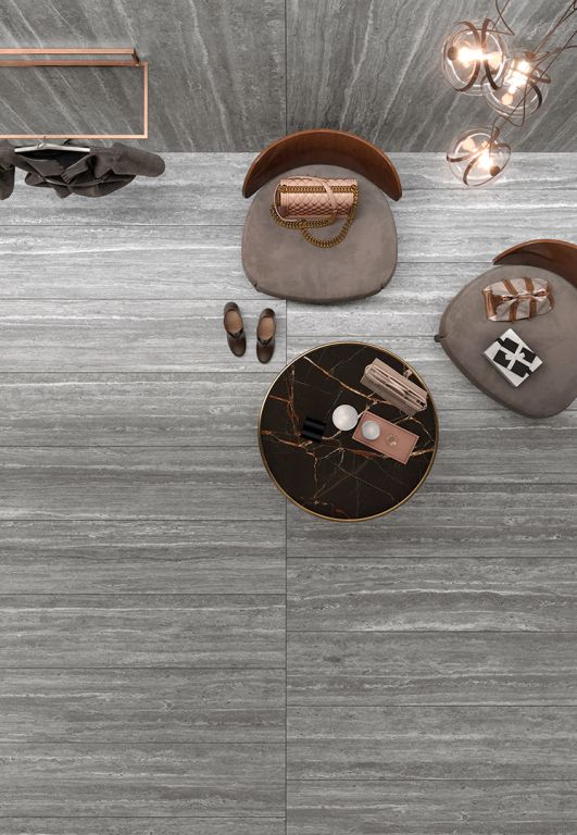 Realizace Venkovní 2cm dlažba Deceram Outdoor DOEL Travertin 30x120