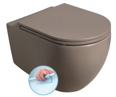 Isvea Infinity Závěsná Wc Mísa, Rimless, 36,5x53cm, Taupe