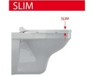 Záchodové Sedátko Alca Soft Close; Duroplast; Bílé ALC-A64SLIM