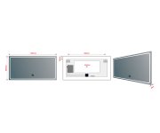 Sapho Gemini Zrcadlo S Led Osvětlením 120x60cm, Chytré Funkce