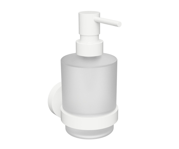 Sapho X-round White Dávkovač Mýdla 200ml, Mléčné Sklo, Bílá Mat