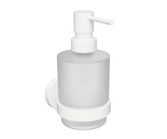 Sapho X-round White Dávkovač Mýdla 200ml, Mléčné Sklo, Bílá Mat