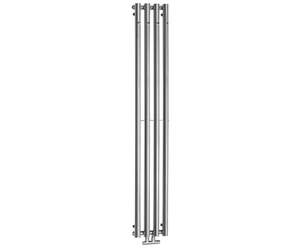 Sapho Pilon Otopné Těleso 270x1800mm, Se čtyřmi Háčky Pro Ručník, Chrom