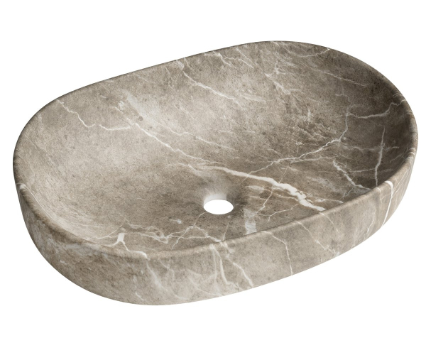 Sapho Caleo Keramické Umyvadlo Na Desku, 60x42cm, Breccia Mramor