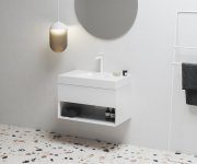 Umyvadlo Lite 80/45 S, s otvorem pro baterii, bez přepadu - Umyvadlo Lite 80/45 S, s otvorem pro baterii, bez přepadu XJX01280004