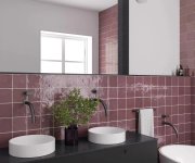 Obklad Equipe La Riviera Juneberry 13,2x13,2 - vínová