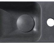 Sapho Piccolino Betonové Umývátko 30,8x17cm, Baterie Vpravo, Antracit Mat