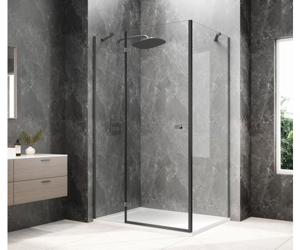 Polysan Globe Gun Metal Obdélníkový Sprchový Kout 1100x900mm, čiré Sklo, Levé