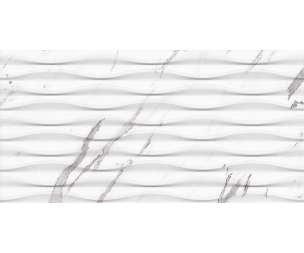 Vzorovaná dlažba Codicer Carrara Wave 33x66 - bílá