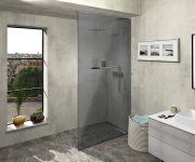 Polysan Architex Sada Pro Neviditelné Uchycení Skla, Podlaha-stěna-strop, 1610x2600mm, Leštěný Hliník