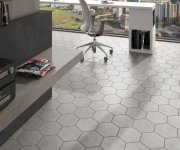 Dlažba jako kámen Codicer Traffic Silver Hex 22x25  - šedá