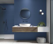 Obklad jako beton APE Colorful Marine Rett. 30X90 - modrá