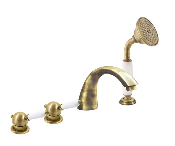 Vanová baterie 4-otvorová LABE Stará mosaz (Bronz) 1/2" L569.5PSM