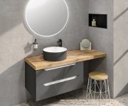 Sapho Avice Deska Pod Umyvadlo 110,7x48,8cm, Tl.5cm, Dub Rover