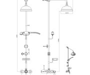 Sapho Vienna Sprchový Sloup S Pákovou Baterií, Mýdlenka, 1291mm, Chrom